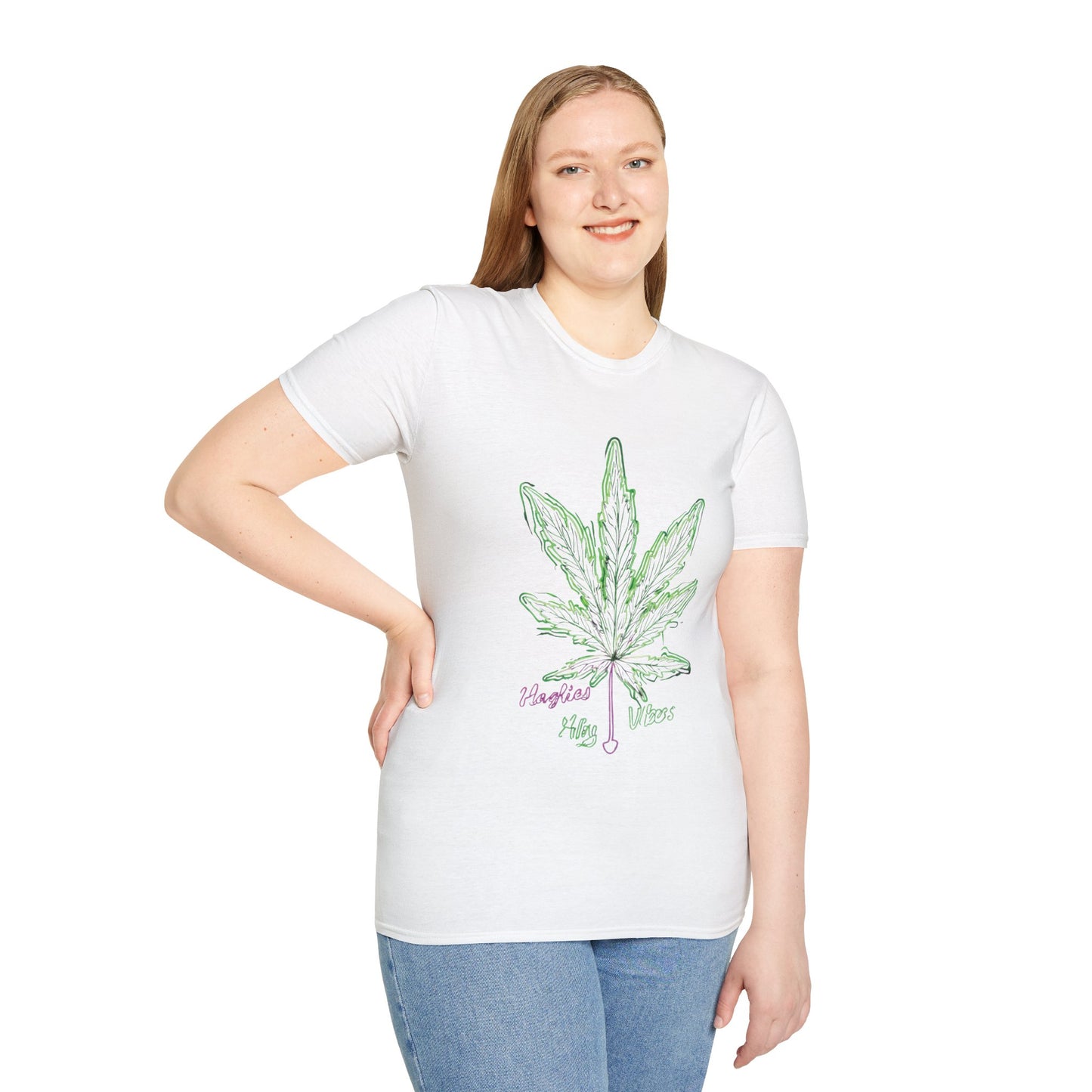 Cannabis Leaf with Neon Glow T-Shirt