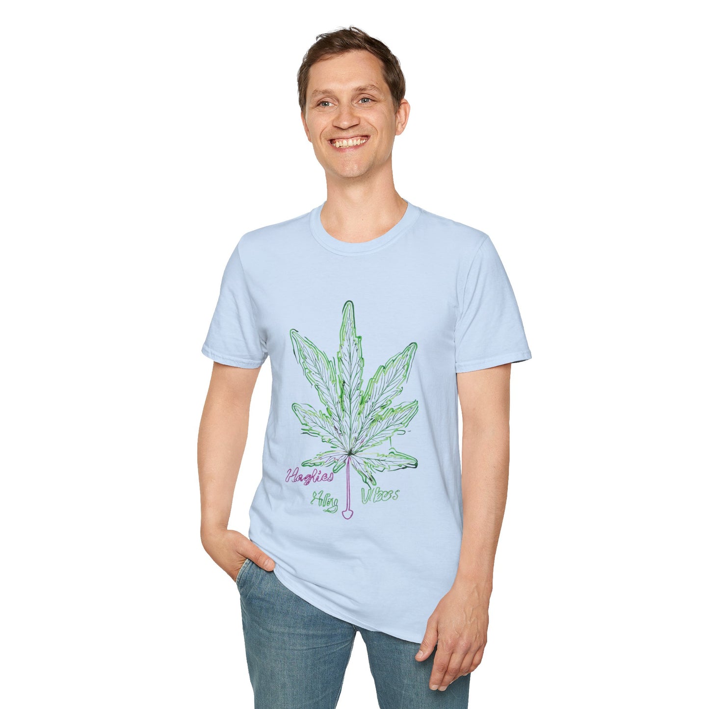 Cannabis Leaf with Neon Glow T-Shirt