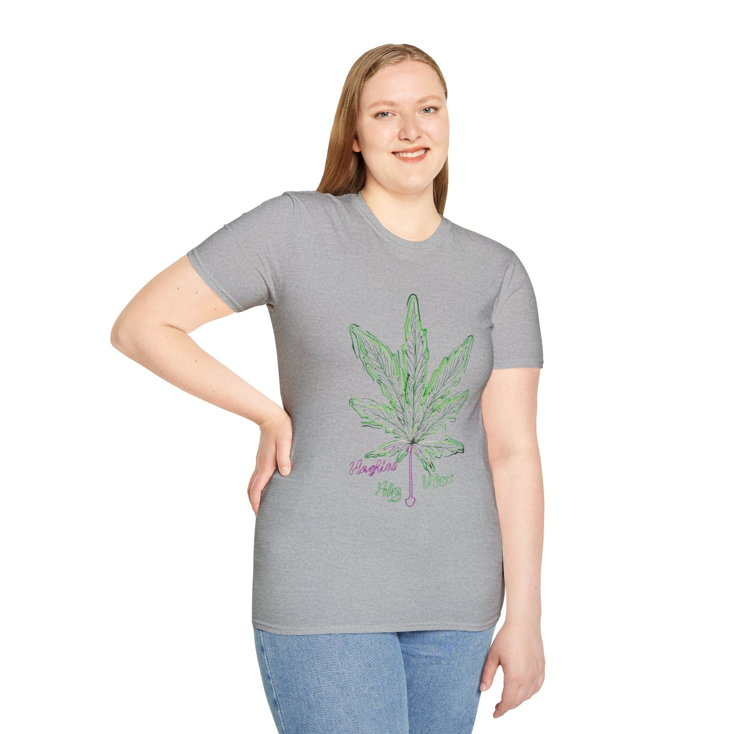 Cannabis Leaf with Neon Glow T-Shirt