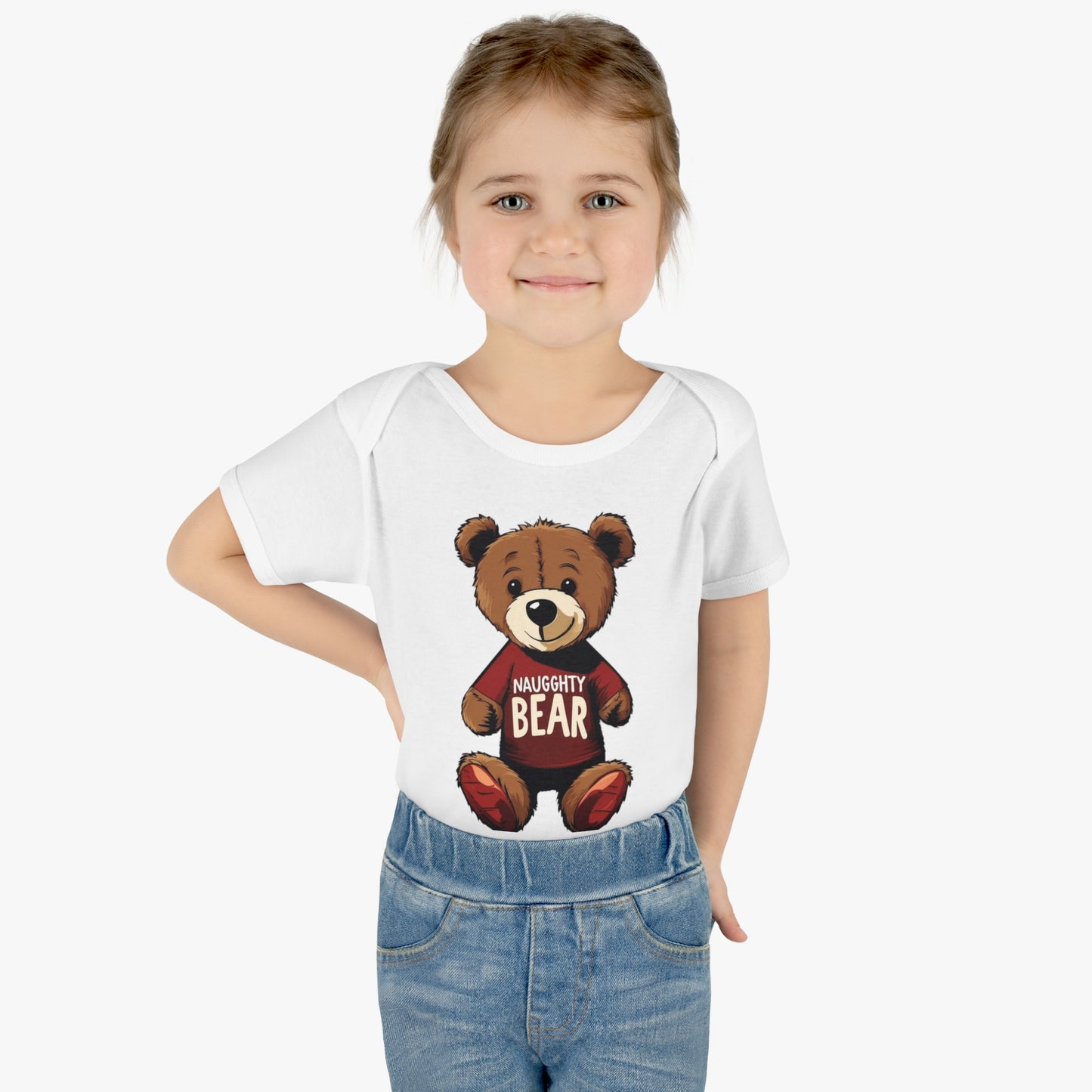 Infant Baby Rib Bodysuit - Naugghty Bear