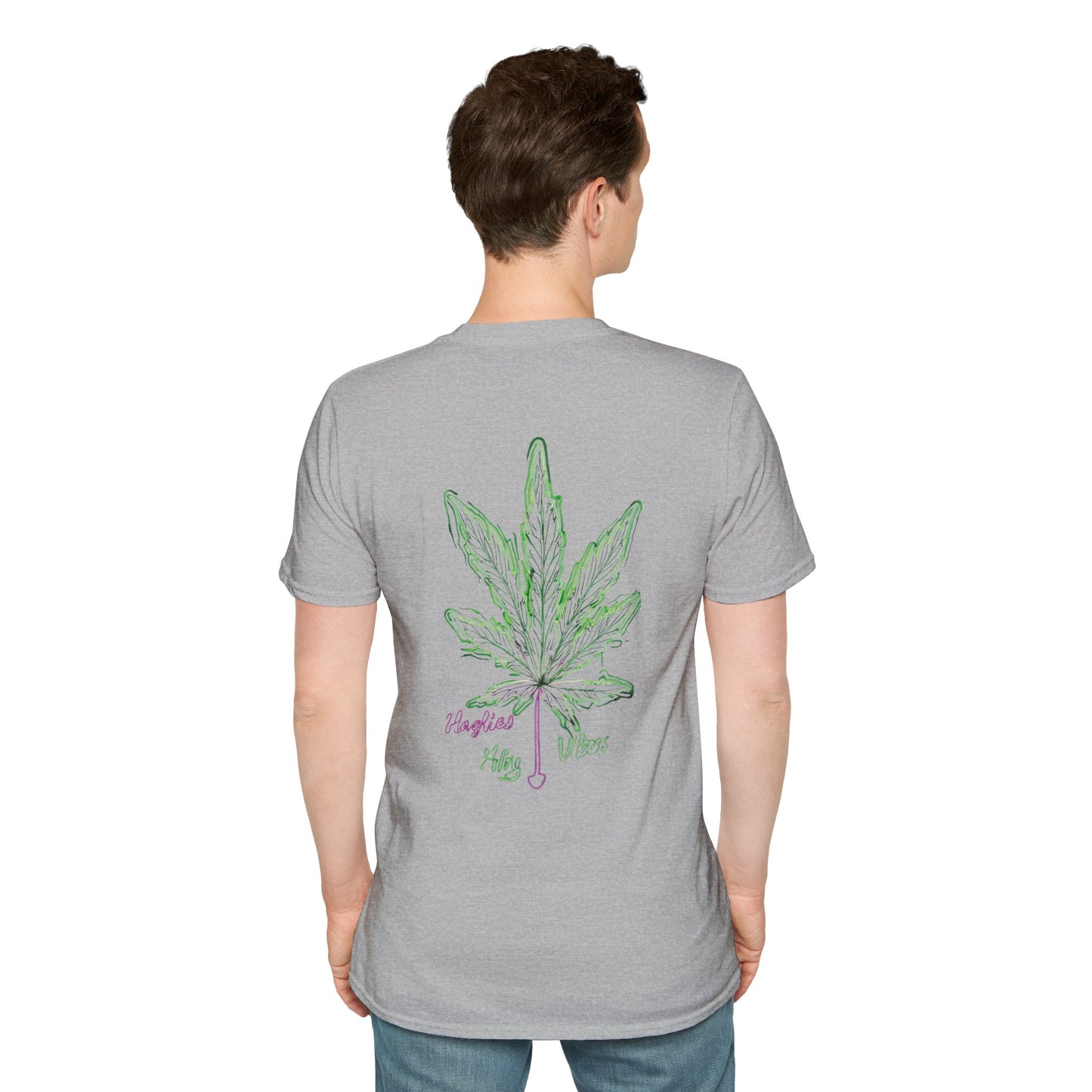 Cannabis Leaf with Neon Glow T-Shirt