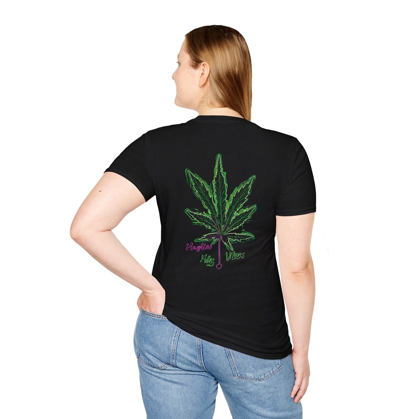 Cannabis Leaf with Neon Glow T-Shirt