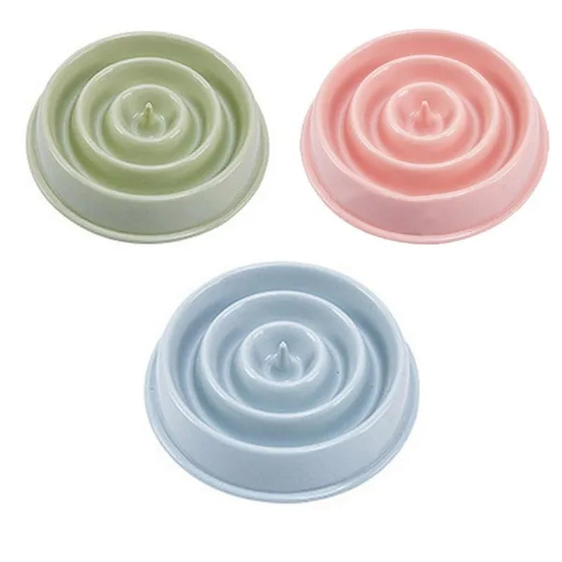Slow Feeder Pet Bowl for Dogs and Cats - Anti-Choking Design with Plastic Material