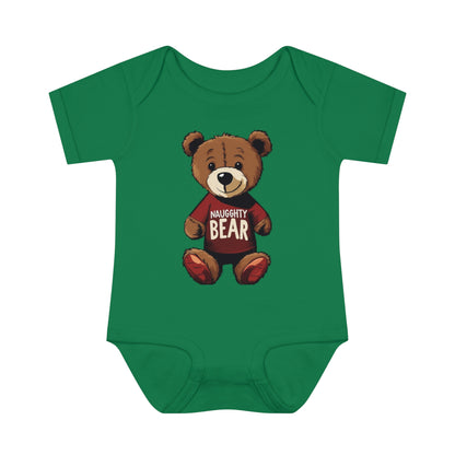 Infant Baby Rib Bodysuit - Naugghty Bear