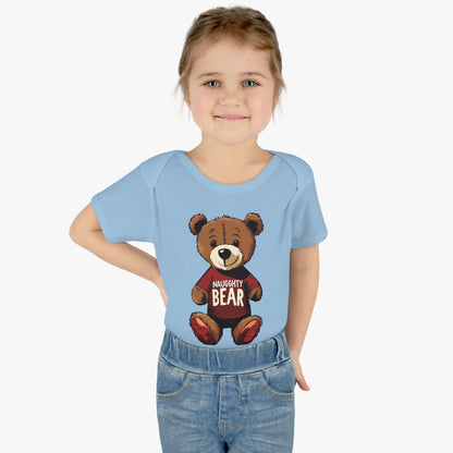 Infant Baby Rib Bodysuit - Naugghty Bear