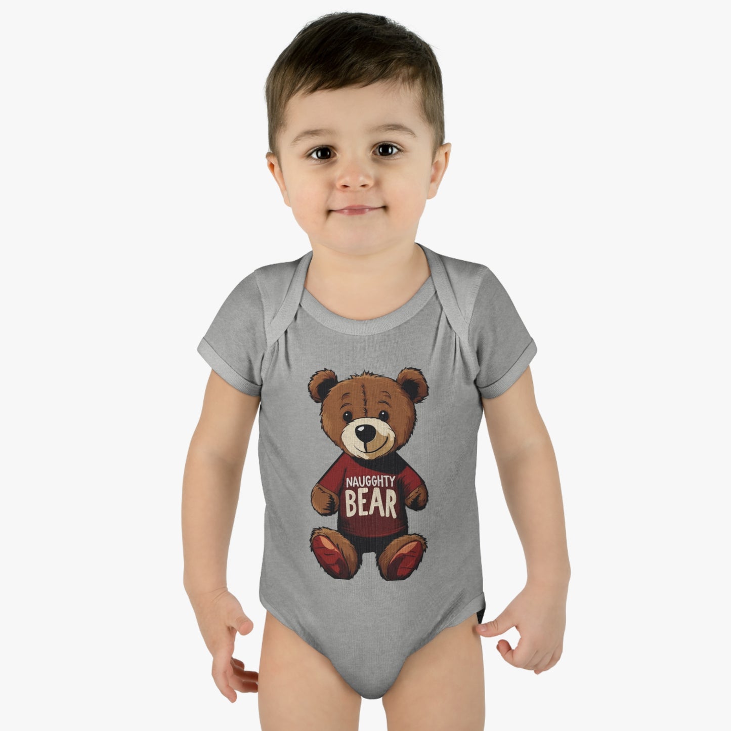 Infant Baby Rib Bodysuit - Naugghty Bear