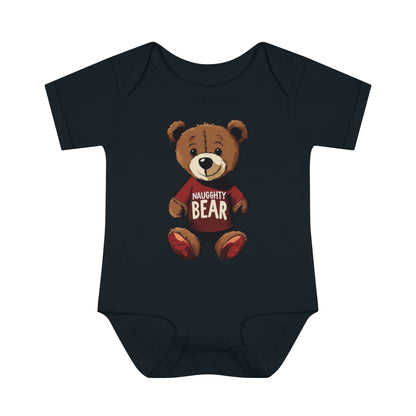 Infant Baby Rib Bodysuit - Naugghty Bear