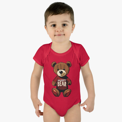 Infant Baby Rib Bodysuit - Naugghty Bear