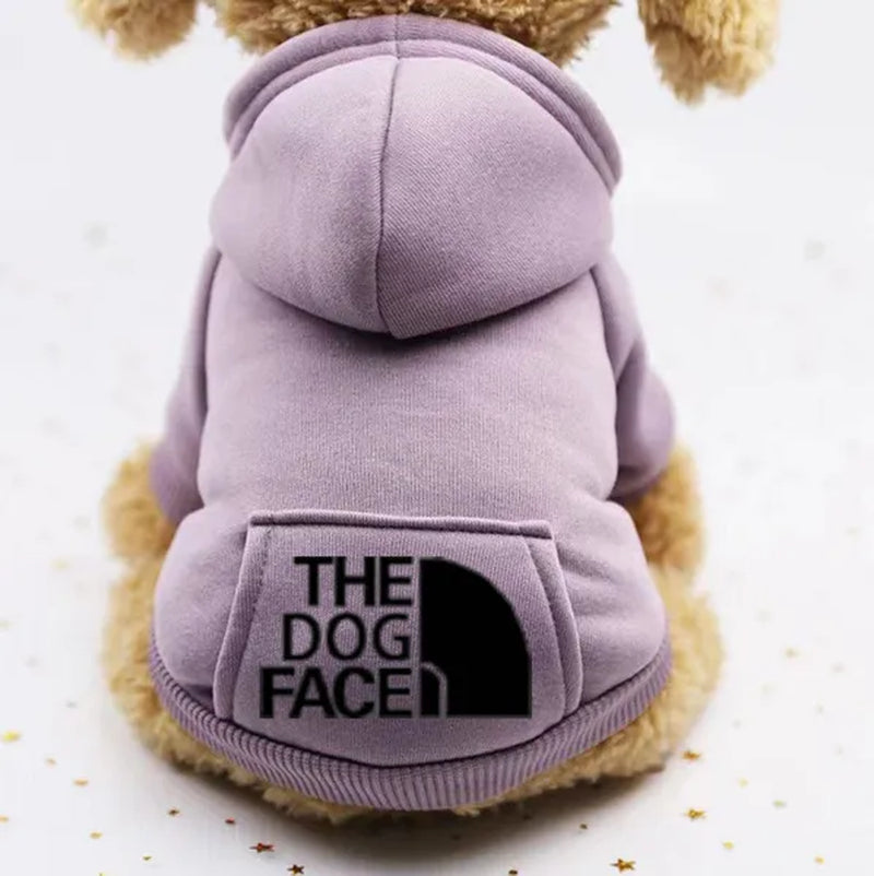 Professional title: "Winter Pet Hoodie Coat for Small Dogs and Cats - Cotton Jacket with Sporty Design"