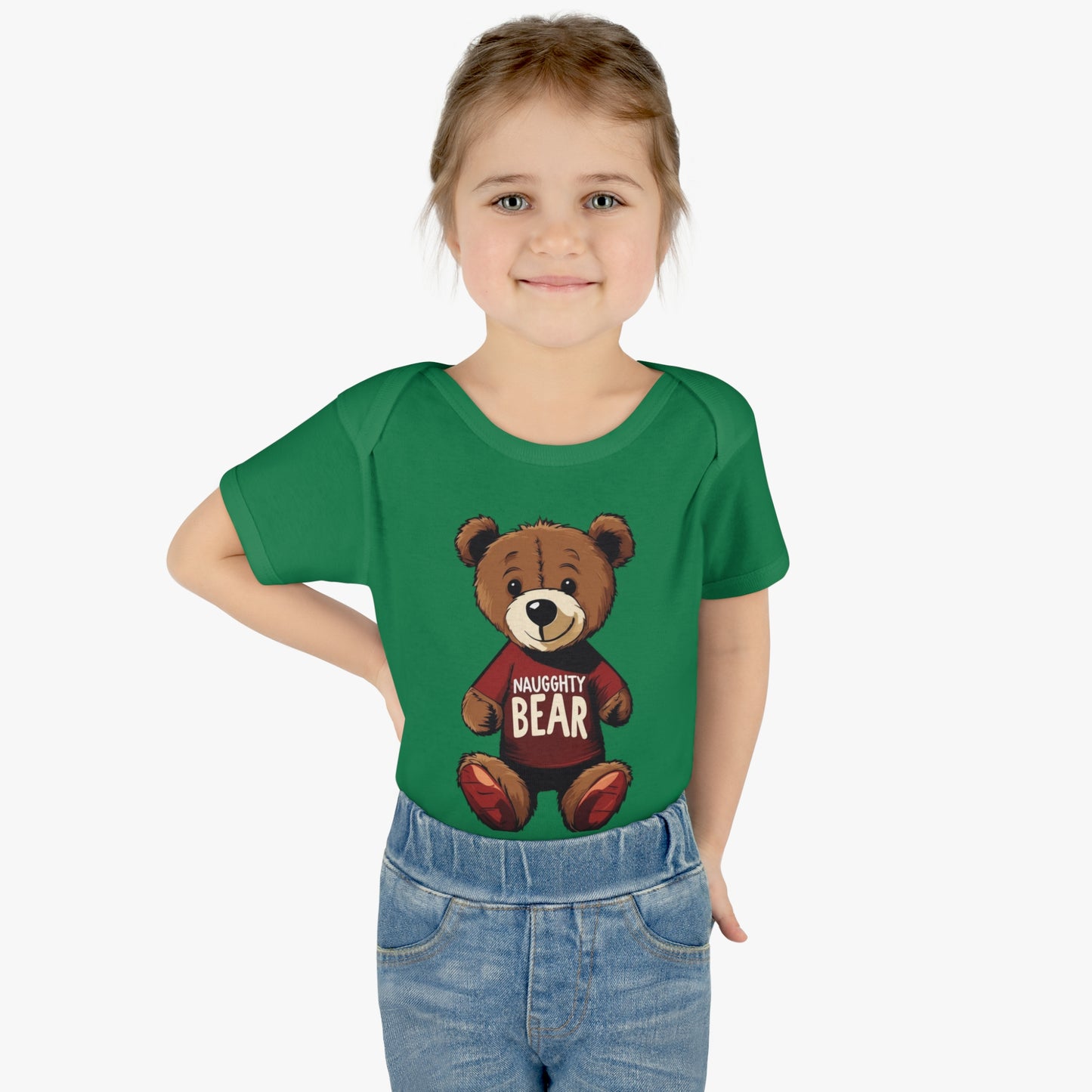 Infant Baby Rib Bodysuit - Naugghty Bear