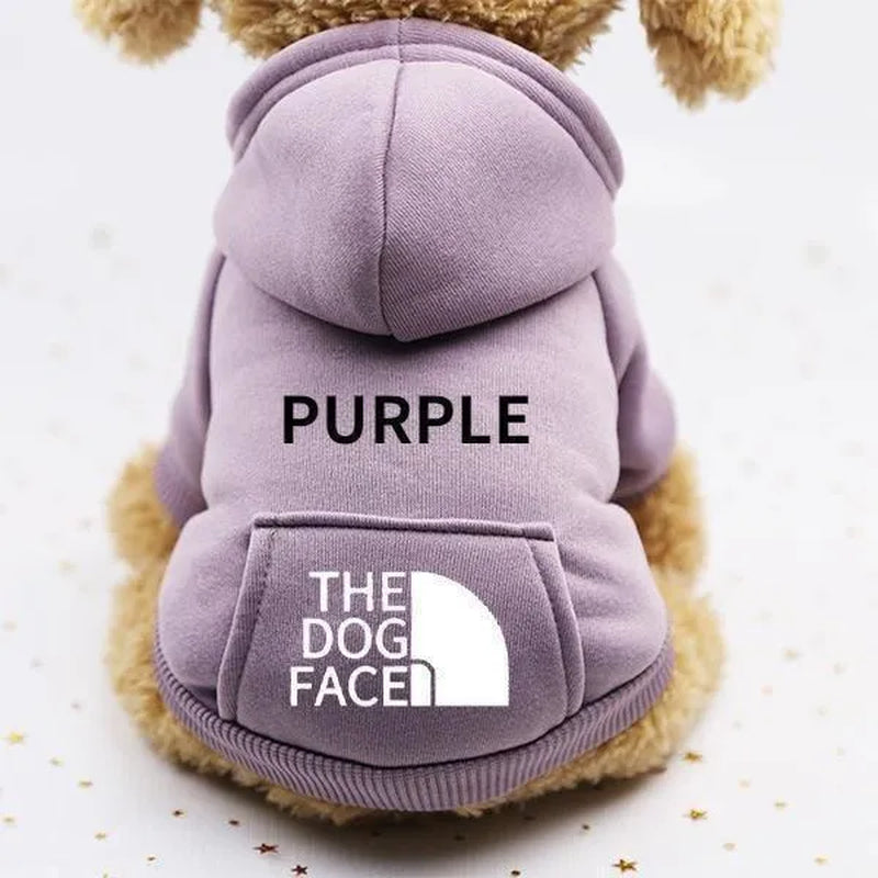 Professional title: "Winter Pet Hoodie Coat for Small Dogs and Cats - Cotton Jacket with Sporty Design"