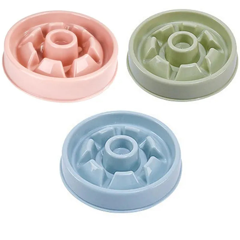 Slow Feeder Pet Bowl for Dogs and Cats - Anti-Choking Design with Plastic Material