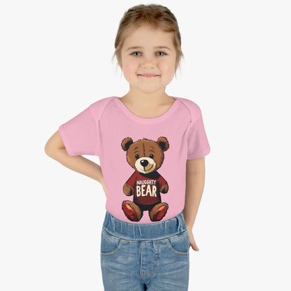 Infant Baby Rib Bodysuit - Naugghty Bear