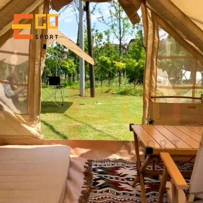 Desert Windproof Waterproof Inflatable Camping Bell Tent Outdoor Glamping House Inflatable Camping Tent