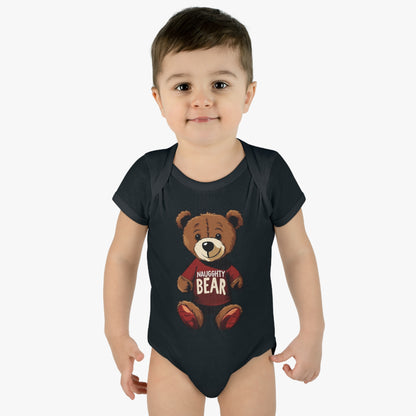 Infant Baby Rib Bodysuit - Naugghty Bear