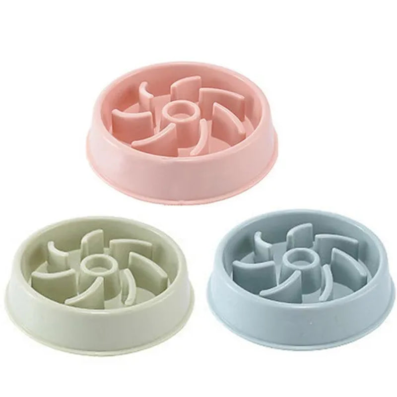Slow Feeder Pet Bowl for Dogs and Cats - Anti-Choking Design with Plastic Material