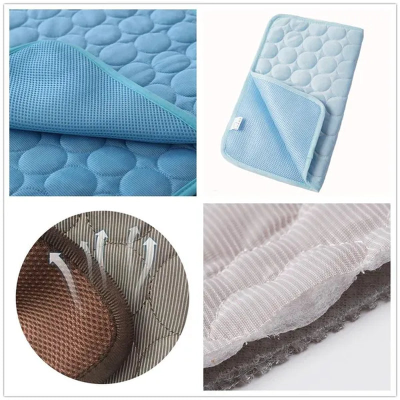 Professional Title: "Breathable Dog Cooling Mat for Summer - Washable Pet Bed Pad with Blanket Sofa for Dogs and Cats"