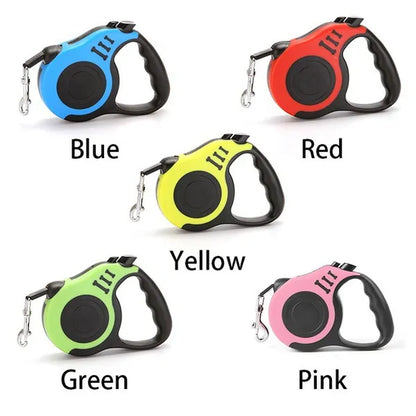 Professional Title: "3M/5M Automatic Retractable Dog Leash with Durable Nylon Collar Extension - Ideal for Puppy Walking and Running"