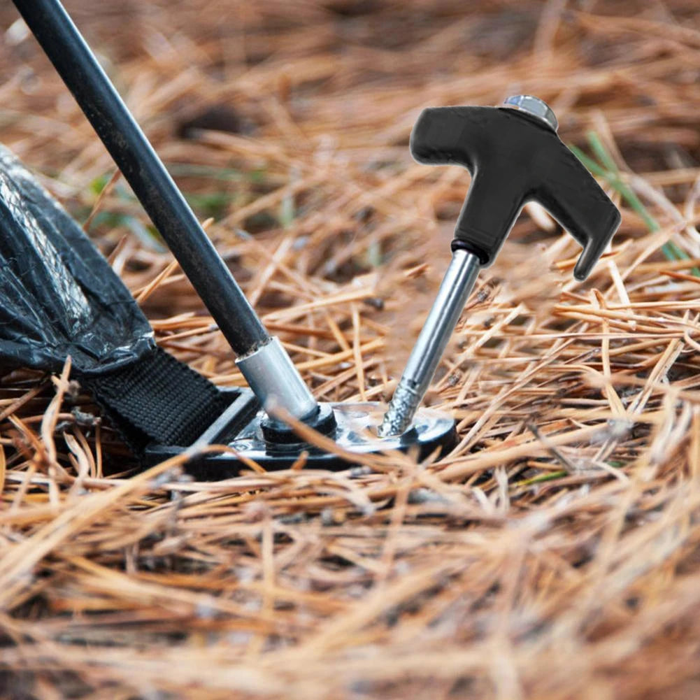8Pcs Camping Pegs Drill in with Hex Socket Stakes Ground Anchors Camping Stakes Tent Ground Nail Screw in Camping Tent Pegs