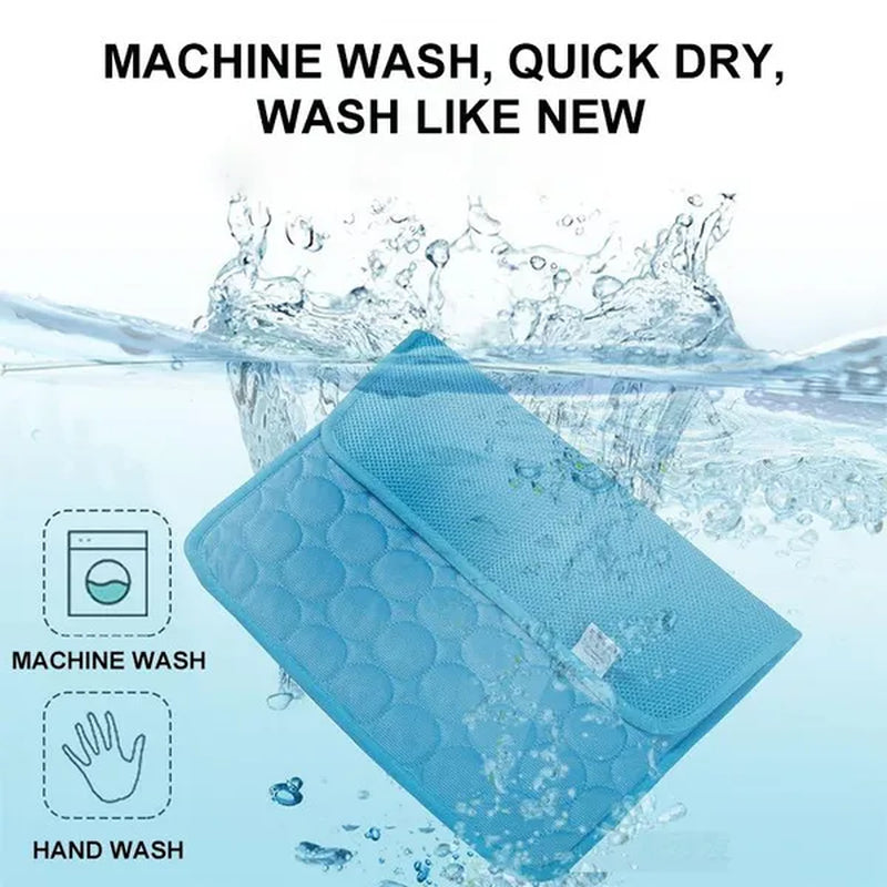 Professional Title: "Breathable Dog Cooling Mat for Summer - Washable Pet Bed Pad with Blanket Sofa for Dogs and Cats"