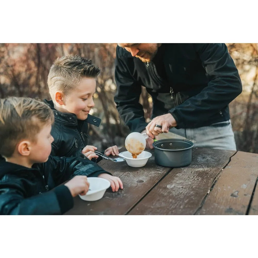 Mallome Camping Cookware 18Pc Mess Kit W/Backpacking Stove – Camping Cooking Set for Backpacking Gear - Camping Pots