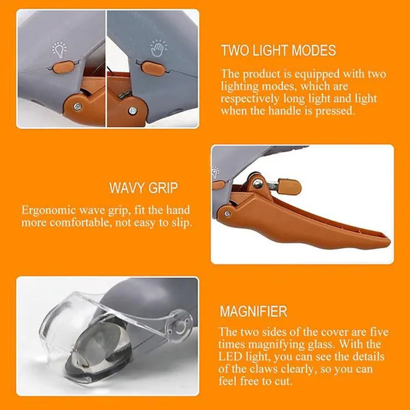 Professional title: "LED Light Pet Nail Clipper Scissors for Cats and Dogs - Toe Claw Clippers for Pet Care"