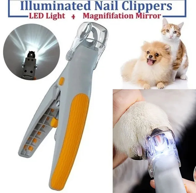 Professional title: "LED Light Pet Nail Clipper Scissors for Cats and Dogs - Toe Claw Clippers for Pet Care"
