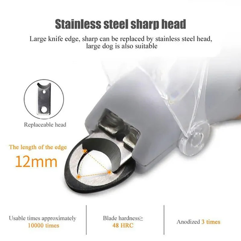 Professional title: "LED Light Pet Nail Clipper Scissors for Cats and Dogs - Toe Claw Clippers for Pet Care"