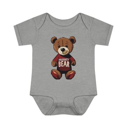 Infant Baby Rib Bodysuit - Naugghty Bear