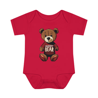 Infant Baby Rib Bodysuit - Naugghty Bear