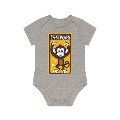 Baby Organic Short Sleeve Bodysuit - Cheeky Monkey1
