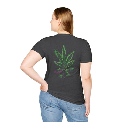 Cannabis Leaf with Neon Glow T-Shirt