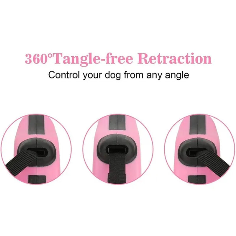 Professional Title: "3M/5M Automatic Retractable Dog Leash with Durable Nylon Collar Extension - Ideal for Puppy Walking and Running"
