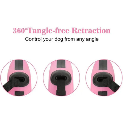 Professional Title: "3M/5M Automatic Retractable Dog Leash with Durable Nylon Collar Extension - Ideal for Puppy Walking and Running"