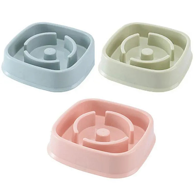 Slow Feeder Pet Bowl for Dogs and Cats - Anti-Choking Design with Plastic Material