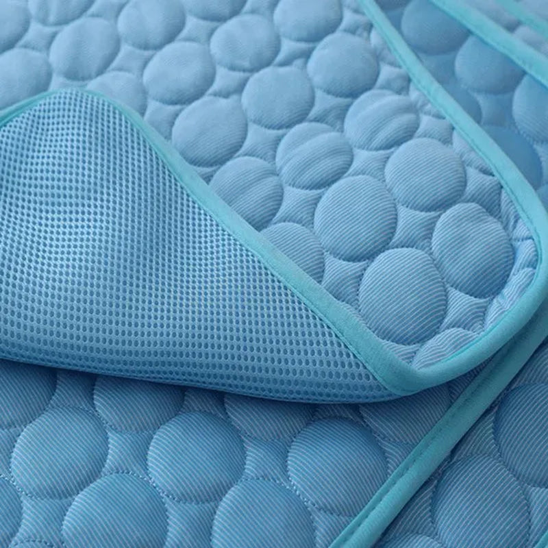 Professional Title: "Breathable Dog Cooling Mat for Summer - Washable Pet Bed Pad with Blanket Sofa for Dogs and Cats"