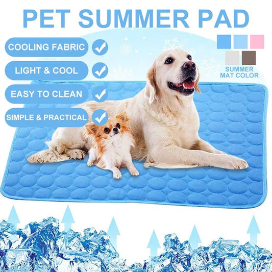 Professional Title: "Breathable Dog Cooling Mat for Summer - Washable Pet Bed Pad with Blanket Sofa for Dogs and Cats"