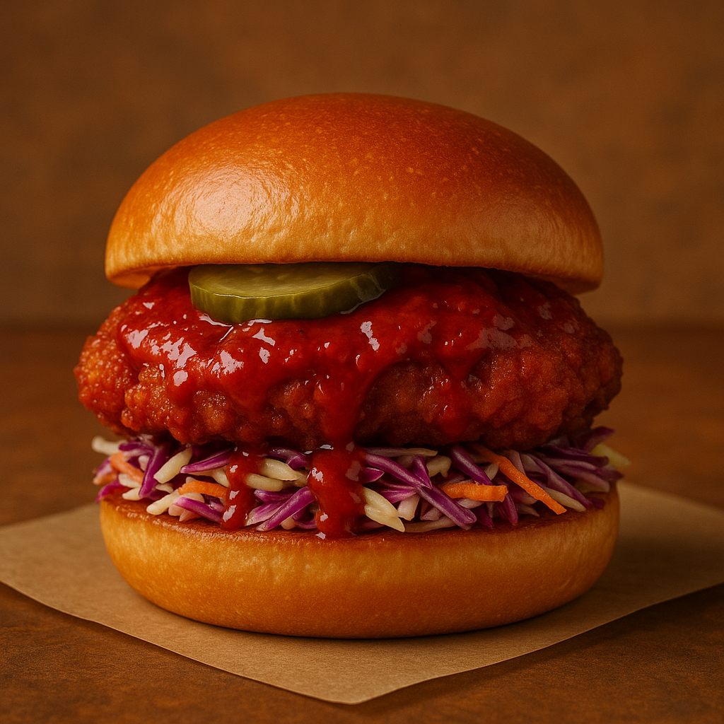 Schezwan Chicken Burger