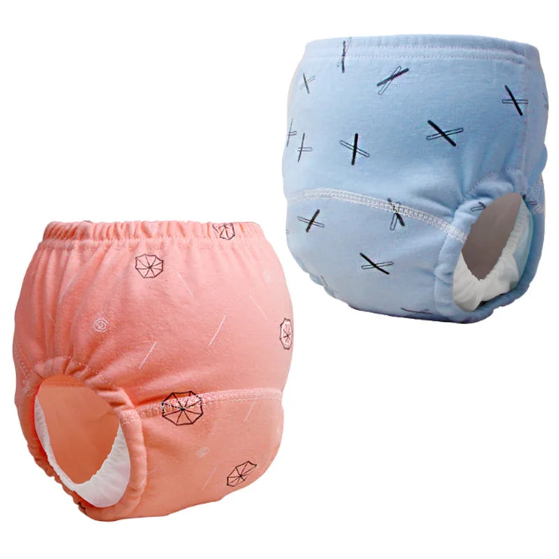 Baby Potty Training Pants Toilet Diapers Infant Toddler Nappies Cover for Boys Girls Reusable Washable Cotton Underwear Panties