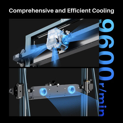 ELEGOO Neptune 4 Max 3D Printer 500mm/s High Speed Printing Auto Leveling and Direct Drive Extruder 16.53x16.53x18.89Large Inch