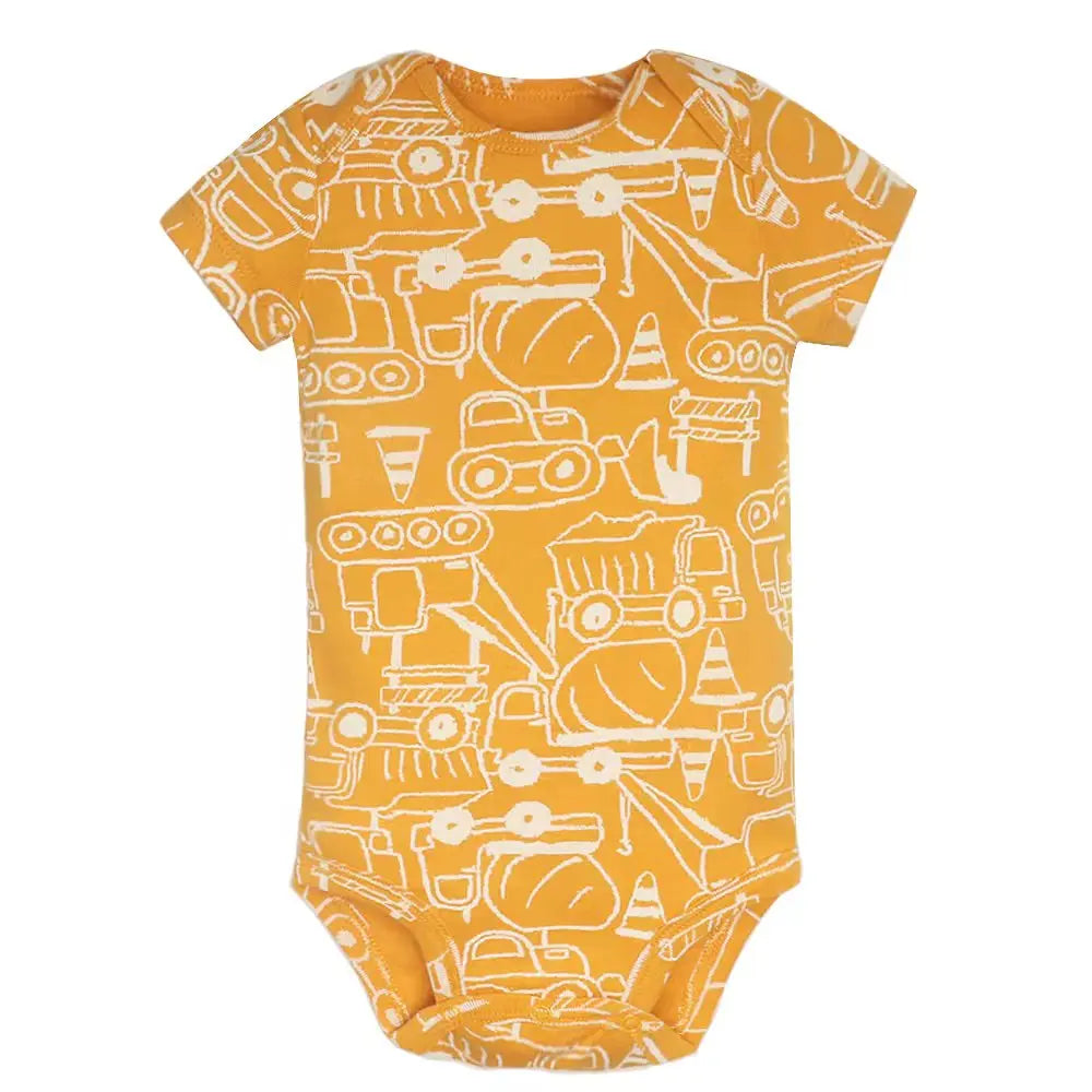 Summer Baby Bodysuits Boy Clothes Car Printed Cotton Short Sleeves Newborn Girl Clothing Jumpsuit Infant Outfits 6-24 Months