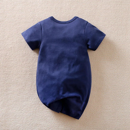 Baby Printed Fashion Baby Clothing Casual Clothes Fashion Printed pretty Outfit Solid Jumpsuit Summer Boy short black