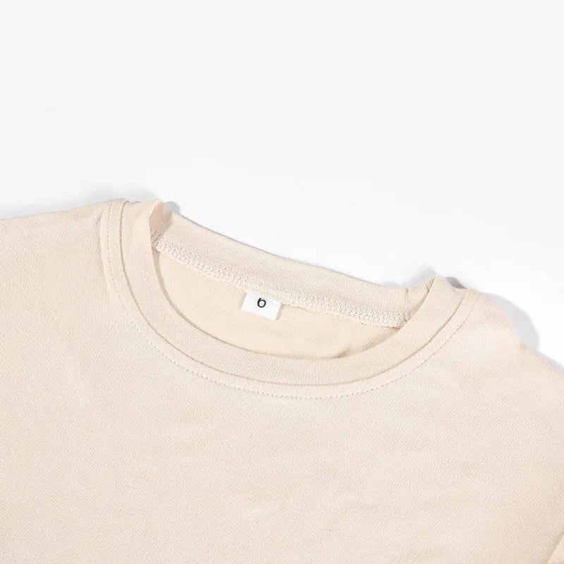 Casual Retro Sister Outfit Retro Kids Tshirt+Baby Romper Big/Little Brother Print Family Matching Outfits Summer Child Present