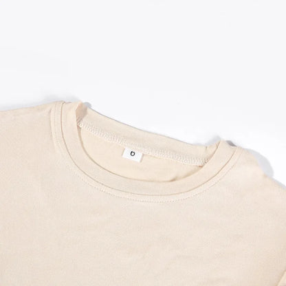 Casual Retro Sister Outfit Retro Kids Tshirt+Baby Romper Big/Little Brother Print Family Matching Outfits Summer Child Present