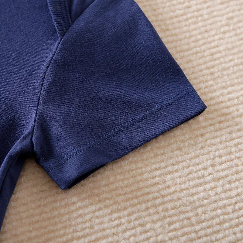 Baby Printed Fashion Baby Clothing Casual Clothes Fashion Printed pretty Outfit Solid Jumpsuit Summer Boy short black