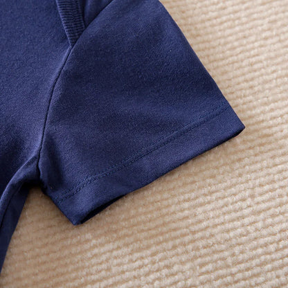 Baby Printed Fashion Baby Clothing Casual Clothes Fashion Printed pretty Outfit Solid Jumpsuit Summer Boy short black