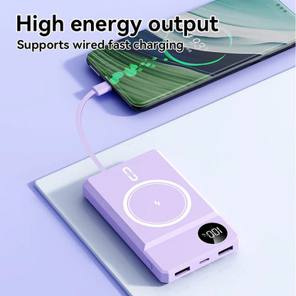 Lenovo 50000mAh Magnetic Wireless Power Bank 25W Super Fast Charging Powerbank For iPhone Samsung Huawei for Magsafe