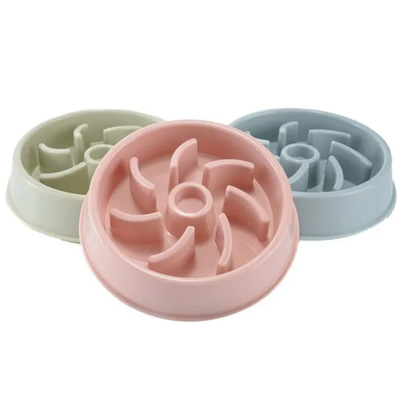 Slow Feeder Pet Bowl for Dogs and Cats - Anti-Choking Design with Plastic Material