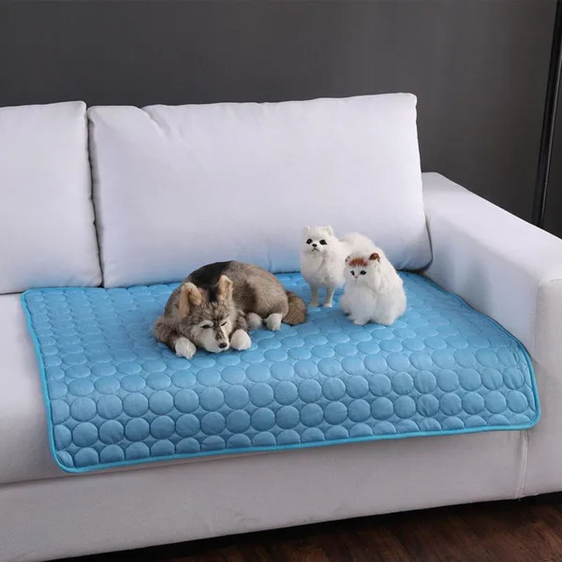 Professional Title: "Breathable Dog Cooling Mat for Summer - Washable Pet Bed Pad with Blanket Sofa for Dogs and Cats"