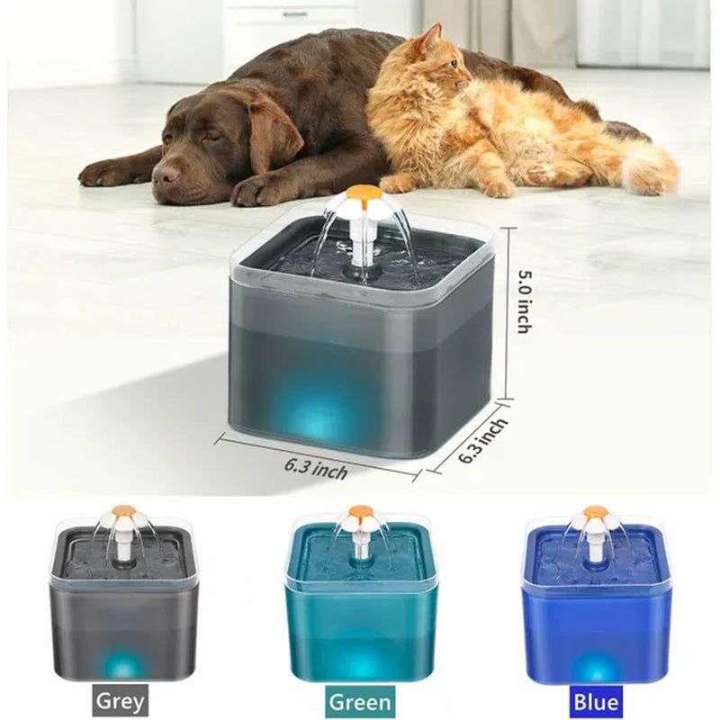 Professional title: 
```Yeahmart 67oz Cat Water Drinking Fountain with Ultra-Quiet Pump, LED Light, and Three Drinking Modes - Automatic Fountain for Cats and Small Dogs```